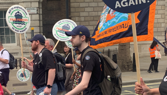 Image:Nautilus staff at the TUC 'We Demand Better' rally in June.