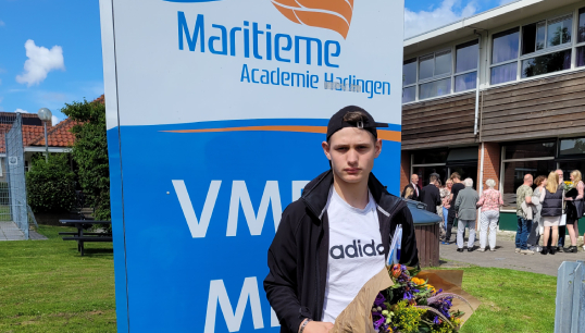 Image:Willem van Zanten, winner of Harlingen's 'most socially minded student' award