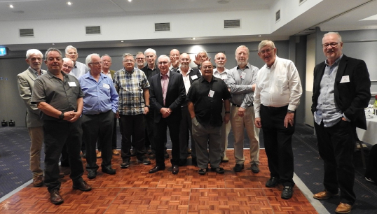 Image:The 1970 intake of engineer cadets from Plymouth School of Maritime Studies, meeting up again at what turned out to be their 52-year reunion  CREDIT: Mark Wilding