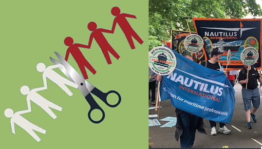 Image:Standing up to the threats of fire and rehire. Image: Wikimedia Commons/Nautilus International