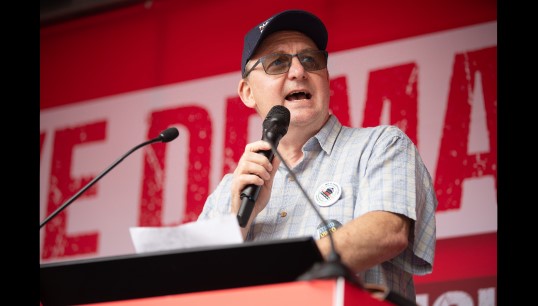 Image:Nautilus general secretary Mark Dickinson said that the Union will continue the campaign to hold P&O Ferries to account, so that other companies do not take similar action against their workers. Image: Anna Gordon
