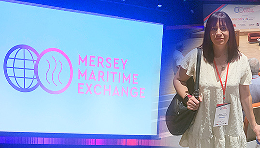Image:Nautilus strategic organiser Rachel Lynch at the fifth Mersey Maritime Exchange conference sponsored this year by the Union. Image: Nautilus International
