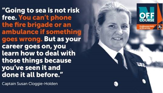 Image:Tune in to Episode 4 of Nautilus podcast series 'Off course: a sideways look at life at sea', which features an interview with Captain Susan Cloggie-Holden. Image: Nautilus International/CPL