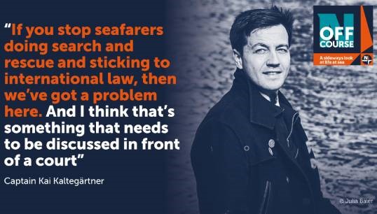 Image:Tune in to Episode 5 of Nautilus podcast series 'Off course: a sideways look at life at sea', which features an interview with Captain Kai Kaltegartner. Image: Nautilus International/CPL
