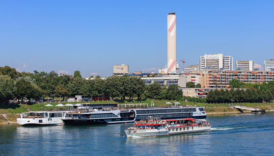 Image:Passenger vessels Basel, Switzerland. Image: Getty Images/Leonid Andronov
