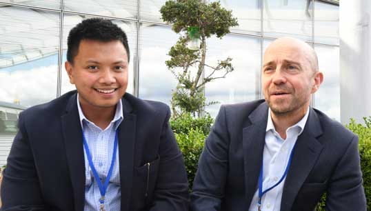 Image:Sea to City mentee Ron Llamas, left, and Maritime London director Phil Parry. Image: Maritime London