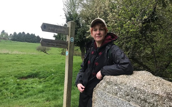 Image:Head of strategy Debbie Cavaldoro who is walking the Thames Path for WaterAid.