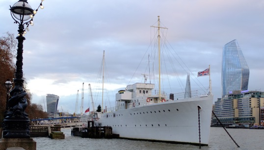 Image:HQS Wellington pictured on the Thames in 2018. Image: Bill Harrison/Wikimedia Commons