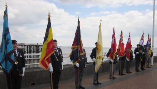 Image:The Parade of Standards for D-Day in Hull. Images: Hull Independent Merchant Navy Association