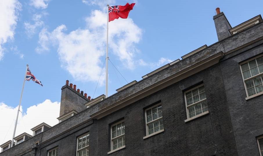 Image:The Red Ensign raised over Downing Street, London, and also at the MoD and DfT.  Image: The Seafarers' Charity