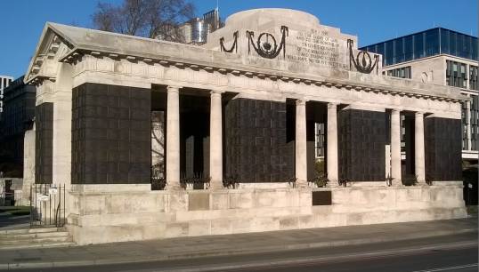 Image:The Merchant Navy Memorial on Tower Hill, which ensured that those lost at sea were honoured as members of the Merchant Navy rather than the Mercantile Marine. Image: Roger Hoefling