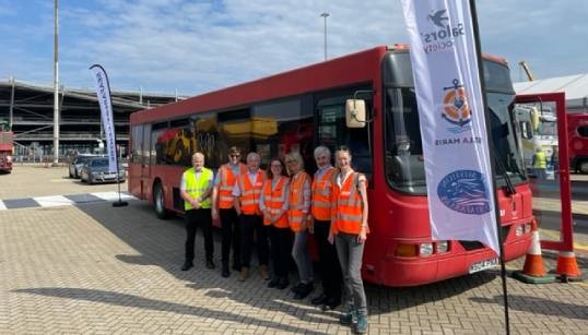Image:Southampton-based chaplains from  various fellow maritime charities were on hand to provide support and services during the trial, along with invited former seafarers. Images: MNWB