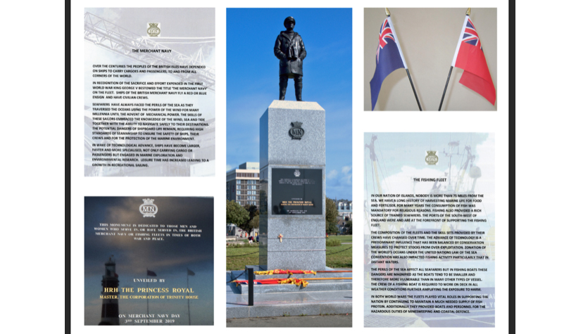 Image:The Plymouth Merchant Navy Monument display board given to Plymouth Council in thanks for supporting the development of the new monument on Plymouth Hoe