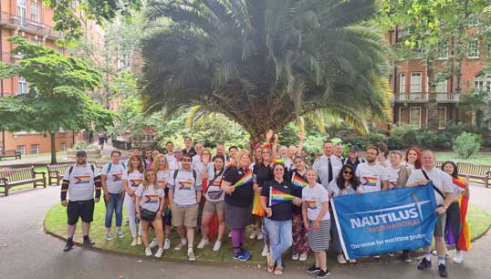 Image:The Union was represented at Pride in London in July 2022. Image: Nautilus International