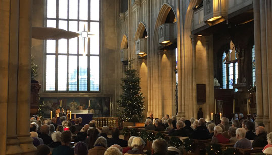 Image:A Sailors' Society (pre-Covid) Christmas carol service. Image: Sailors' Society