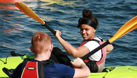 Image:Water sports enjoyed by young people at the launch of the programme in 2019. Image: Sea Cadets