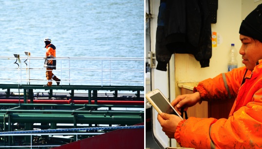 Image:Seafarer happiness: divided between those who have good access to training on new fuels and those who have good internet social connectivity – and those who don’t. Image: Danny Cornelissen