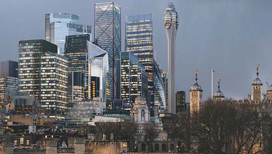 Image:Artist's impression of the proposed Tulip tower overlooking Trinity Square Gardens and the Tower of London. Image: Norman Foster and Partners / Cityscape Digital