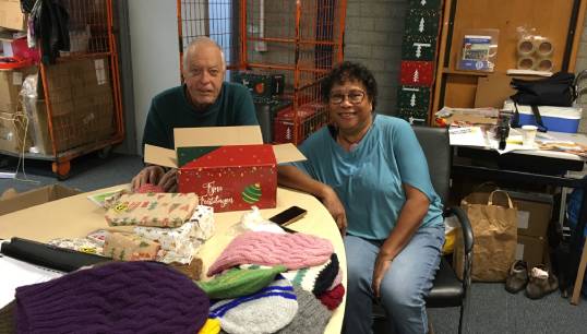 Image:Christmas at Sea charity supporters Gerard and Naomi de Goed. Images: Dutch Seafarers' Mission
