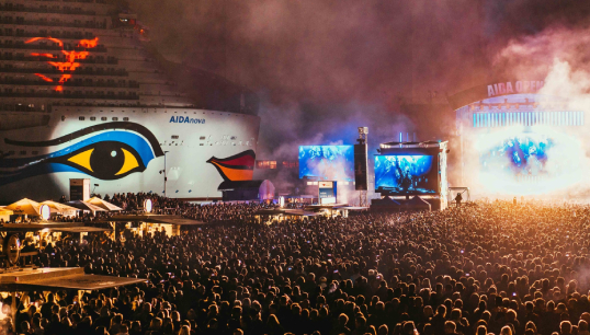 Image:The cruise ship AIDAnova, claimed to be the world's first LNG-powered passenger vessel, was launched at a special music festival in Germany in 2018. Image: Carnival Corporation