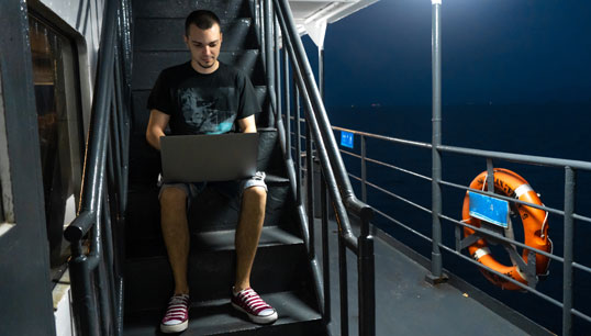 Image:Have your say about connectivity at sea. Image: Getty Images