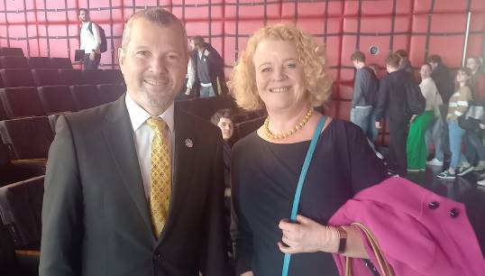 Image:IMO secretary general Arsenio Dominguez and Nautilus assistant general secretary Sascha Meijer at the event in Rotterdam. Image Nautilus International
