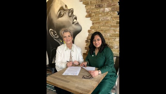 Image:Maritime Educational Foundation director Kathryn Neilson, left, and WISTA UK president Monica Kohli. Image: WISTA UK