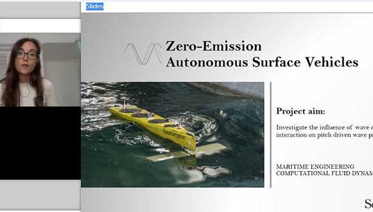 Image:Andrea Chipolina, from Southampton University, winner of the UK 2020 Maritime Masters' Programme organised annually by Maritime UK