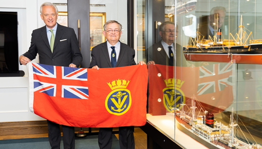 Image:L to R; Chairman of the Caledonia Foundation Jamie Cayzer-Colvin and MVS chair David Hughes. Image: CPG Photos