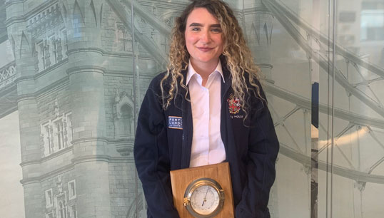 Image:Scarlett Barnett-Smith who was awarded the John Percival industry trainee award. Image: PLA