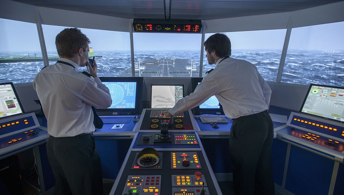 Image: training simulator for deck cadets