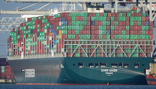 Image:President of the ISU Richard Janssen highlights the importance of professional salvors referring to the refloating of the Ever Given. Image:  Wikimedia Commons