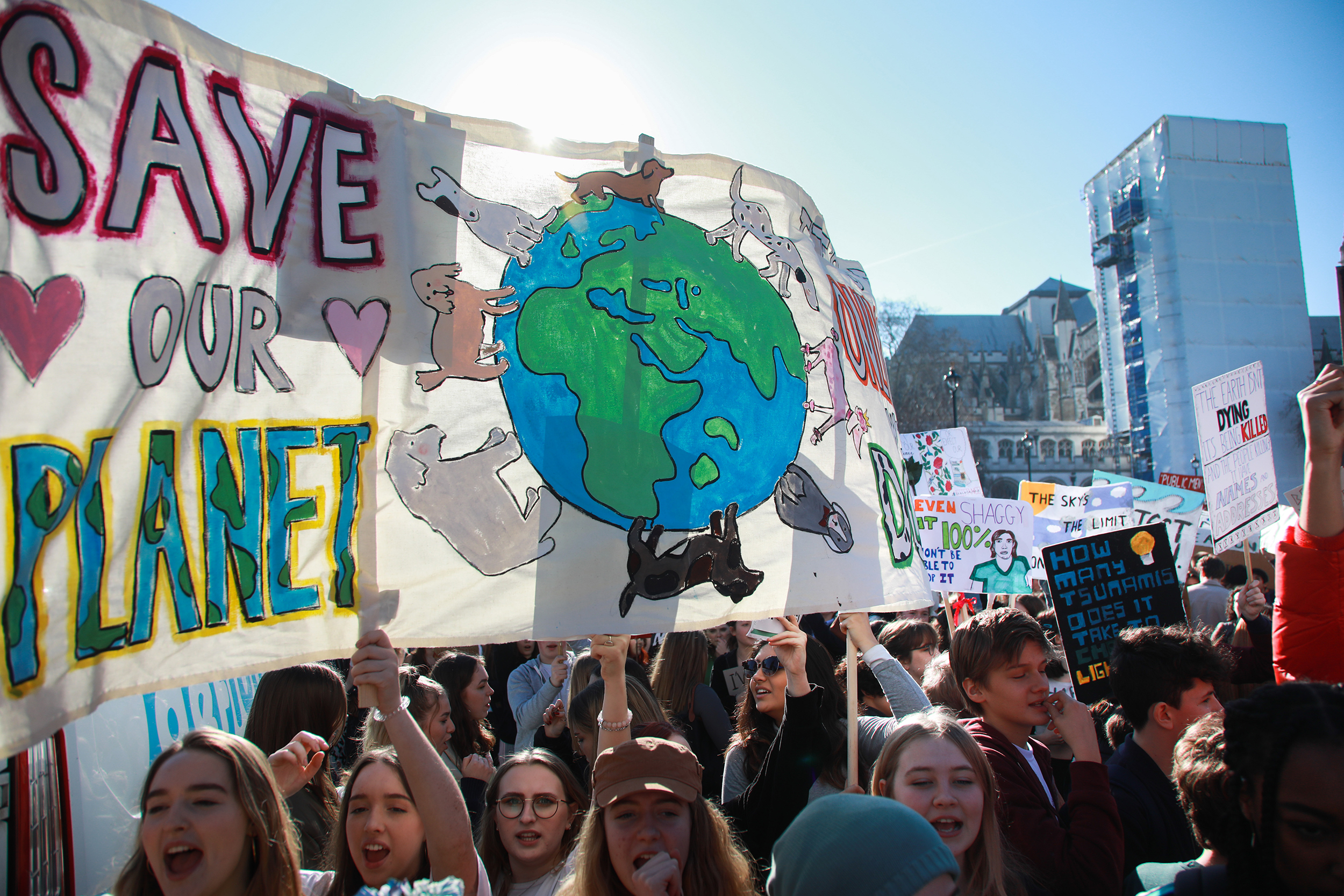 Image:Greenpeace: climate emergency protest