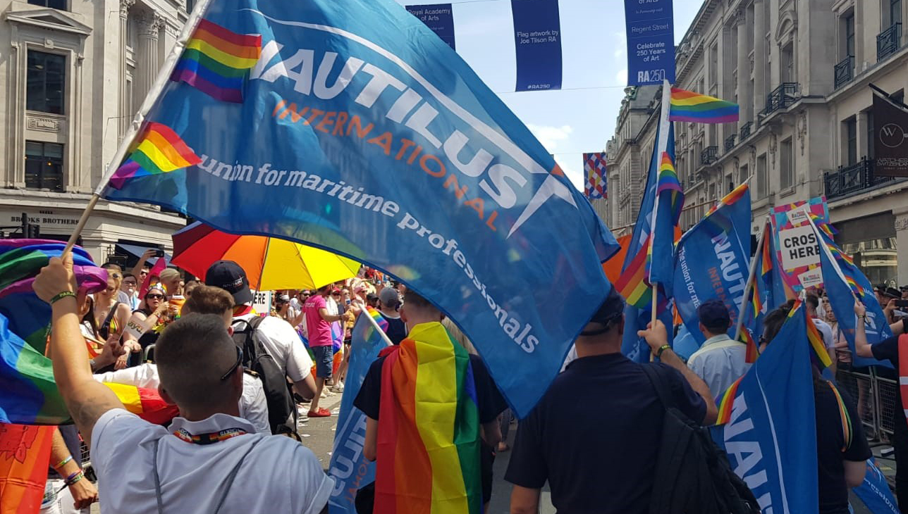 Image:The first UK Pride in Maritime Day will be launched at a webinar on Monday 28 February 2022. Images: Nautilus International