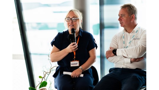 Image:Nautilus strategic organiser Cheryl McCann participating in a panel discussion at the event. Image: Yacht Pearls of Wisdom