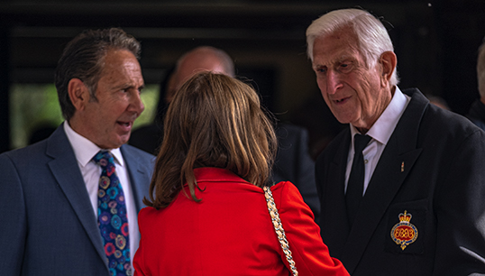 Image:Mourners with (right) Wendy's father Roy Gibson. Image: Jason Shipley