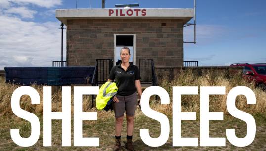 Image:Nautilus Council member Captain Jessica Tyson features in the appeal for female harbour pilots around the world to share their stories. Image: Sama Creatives