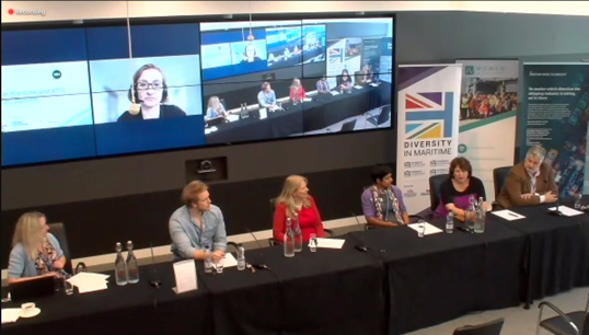 Image:Panel discussion at the Maritime UK summit on women in in transport held during LISW.
