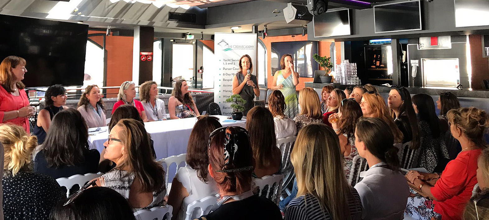 Image:The women in leadership seminar where Jenny introduced her online forum. Image: Vana Bosto 