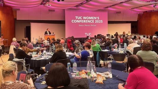 Image:Mark Dickinson, Nautilus general secretary and president of the TUC, addresses the TUC Women's Congress 2025 in London. Image: Nautilus International