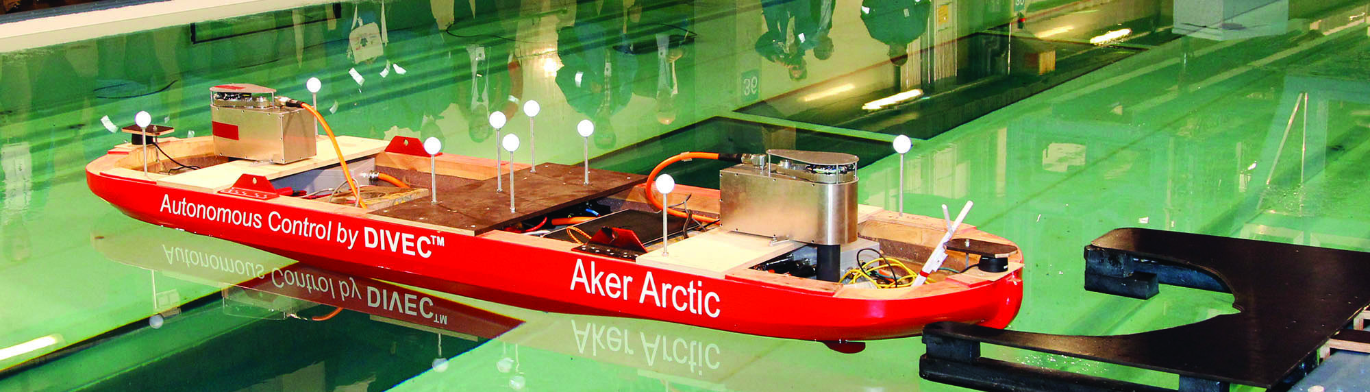 Image:An autonomous ship model demonstrated by the Finnish firm Aker Arctic. 