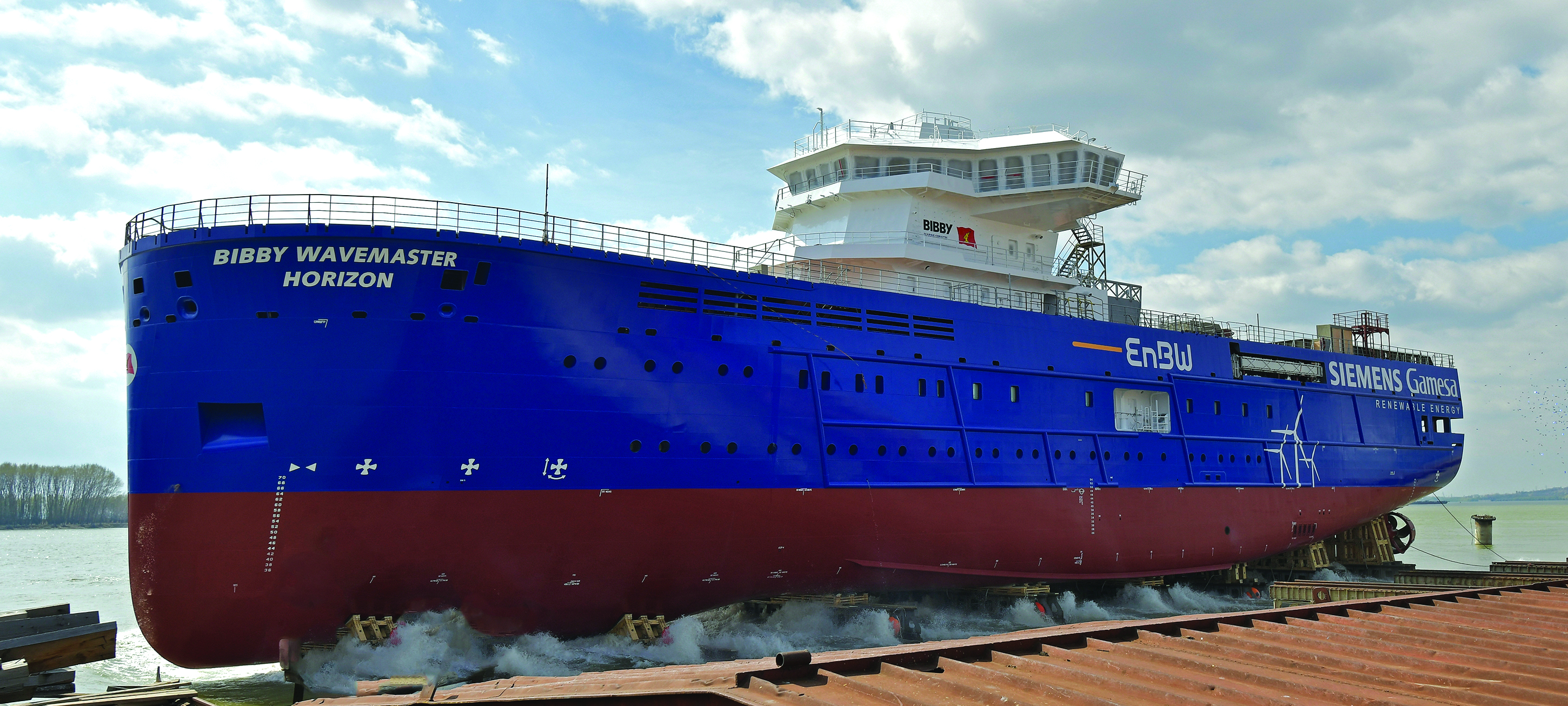 Image:Bibby WaveMaster Horizon was launched at the Damen Shipyards in Romania in March 2019.