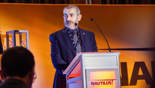 Image:Nautilus member Allan Dickson proposed the motion Tackle Flags of Convenience and Grow Domestic Shipping at the 2023 Nautilus General Meeting. Image: Brad Wakefield
