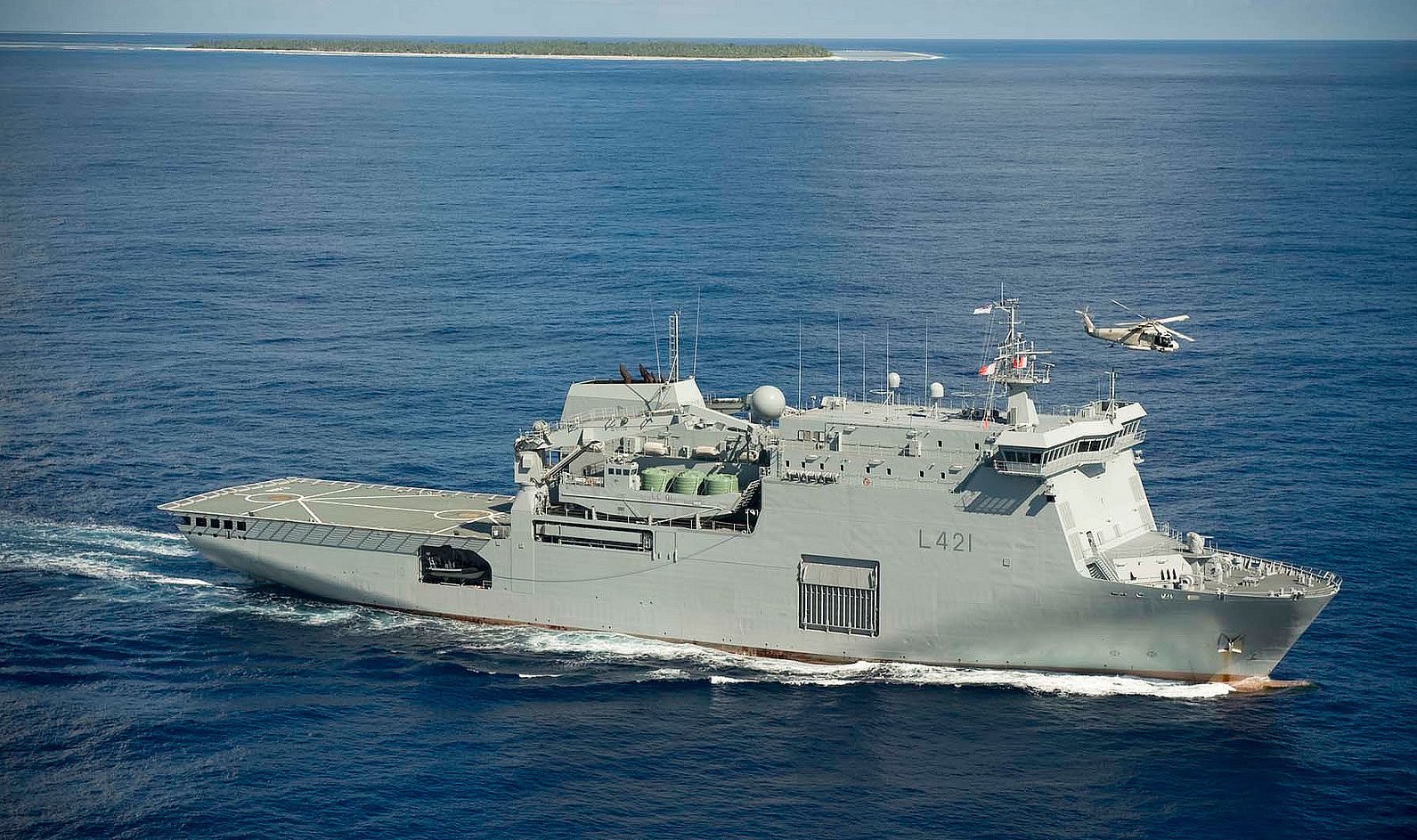 Image:The multi-role New Zealand Navy vessel Canterbury was developed from the design of the Isle of Man Steam Packet Company ferry Ben my Chree
