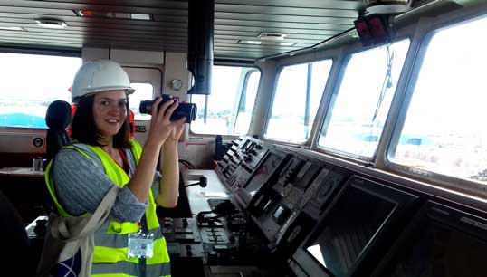 Image:Call handler Ekaterina Ustinovskaya says there is no ordinary day at ISWAN SeafarerHelp, 