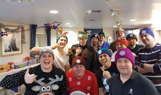 Image:Aberdeen Seafarers Centre in a pre-Covid past Christmas gathering