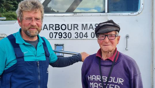 Image: George Collins aged 91  in Ramsholt Suffolk oldest HM in UK meets Mark Ashley Miller in September 2021