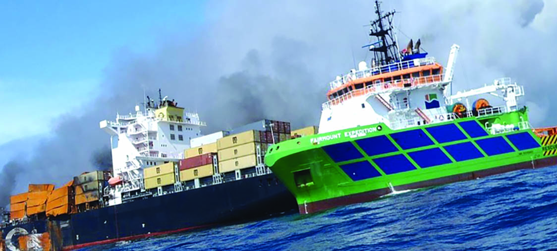 Image:MSC Flaminia, the German containership that caught fire in 2012, claiming three lives and forcing the crew to abandon ship in the middle of the Atlantic Ocean
