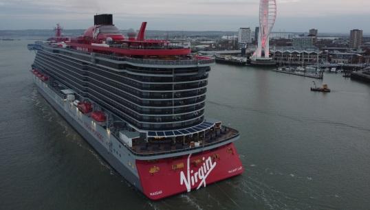 Image:Cruise ships where Nautilus members work: Virgin's Valiant Lady.  Image: Tim Sheerman-Chase/Wikimedia Commons