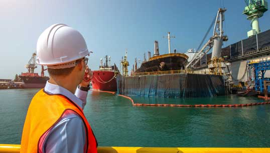 Image:A Port State water pollution inspection. Image: Getty Images